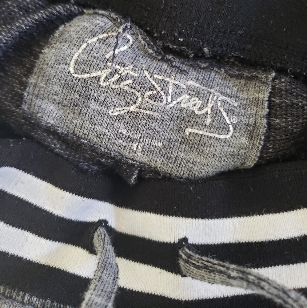 Grey Black Heathered City Streets Banded Sweats - Picture 3 of 3